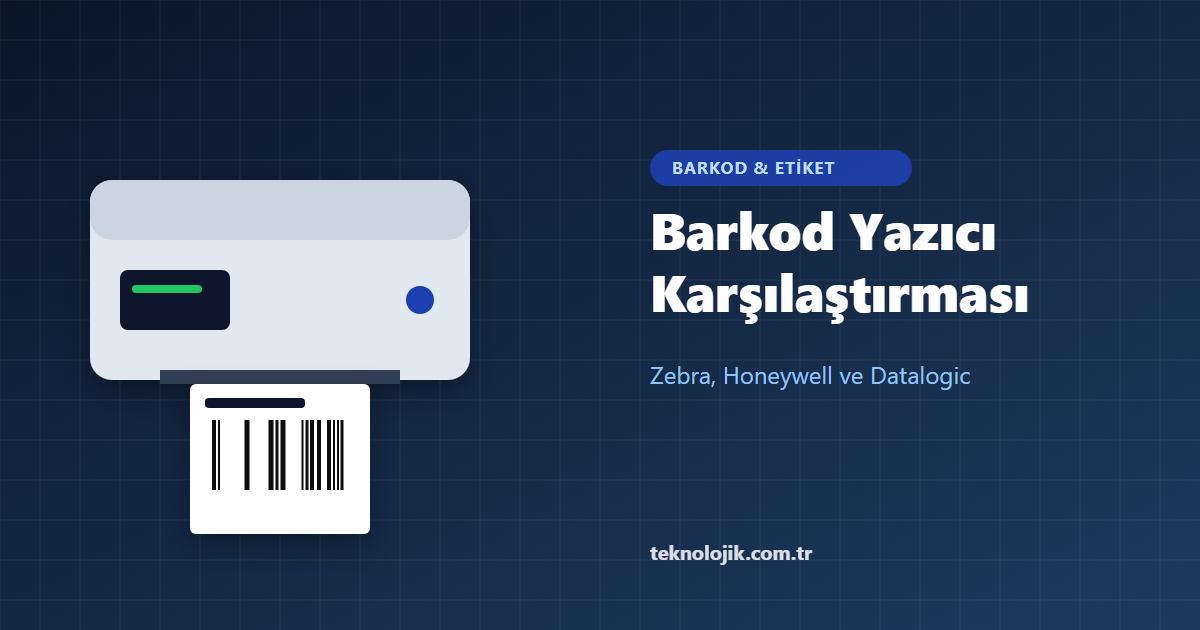 Barkod Yazıcı ve Okuyucu Karşılaştırması 2026: Zebra vs Honeywell vs Datalogic