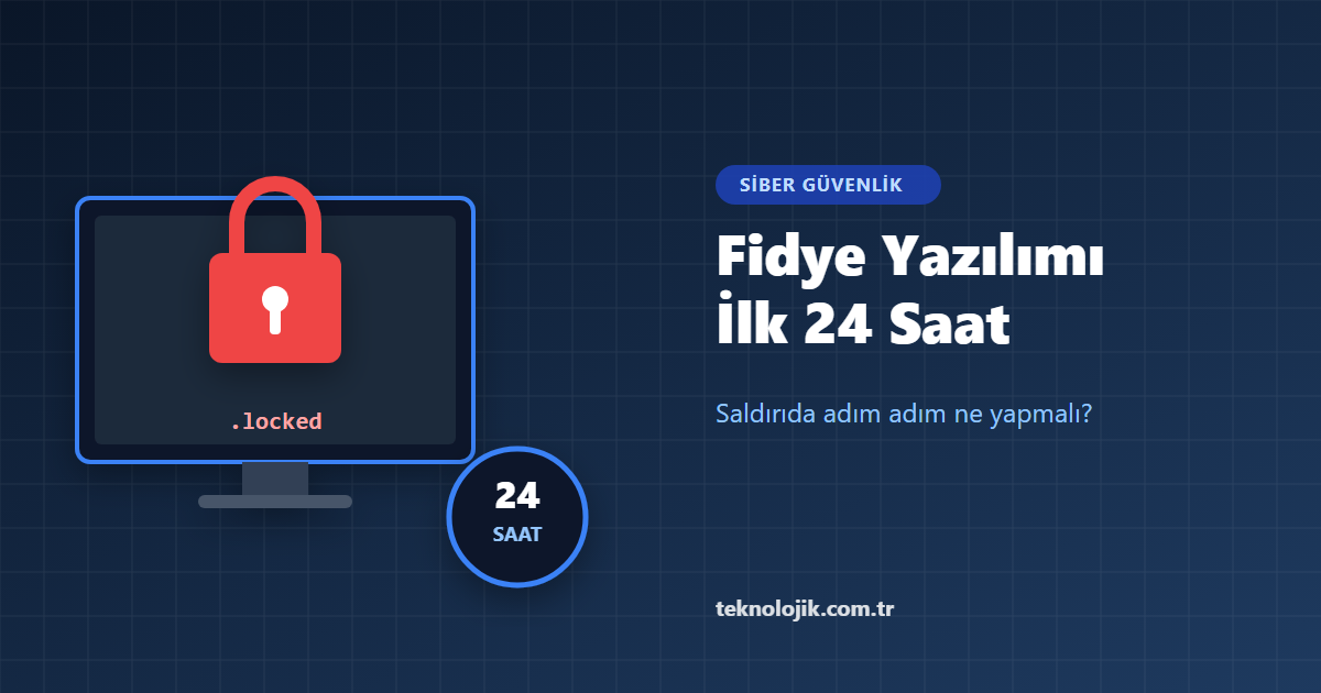Fidye Yazılımı Saldırısı: İlk 24 Saatte Yapılacaklar